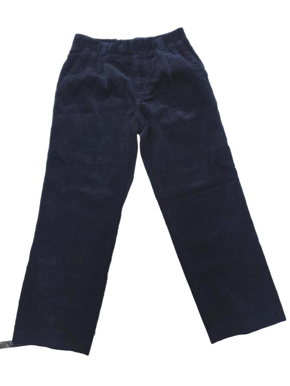 Pierre Cardin Vintage Inspired Men's Pleated Dark Blue Corduroy Pants. 32/27